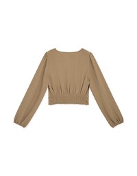 Minimalist Staple Ruched Cinched-Waist Top