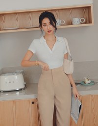 360° High Waisted Pleated Suit Straight-Leg Pants