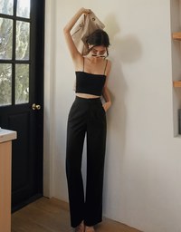 Sleek CEO Slimming Boot-Cut Suit Straight Pants