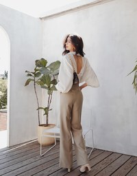Sleek CEO Slimming Boot-Cut Suit Straight Pants