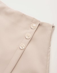 Edgy Chic Asymmetrical Side-Button Skorts