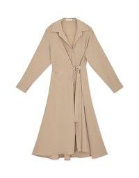 Soigné Dual-Loop Belted Midi Shirt Dress