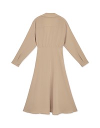 Soigné Dual-Loop Belted Midi Shirt Dress
