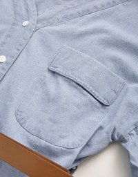 Voguish Buttoned Puffy Denim Jeans Mini Dress(With belt)