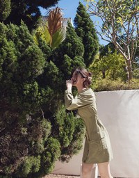 Vintage Button-Down Mini Dress