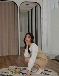 Dainty Splice Pleated Tie-Waist Mini Dress