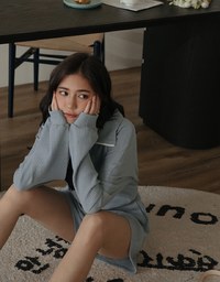 Stark Minimalism Zipped Cardigan + Short Set Wear