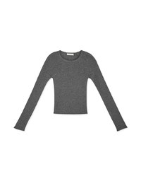 Round Neck Sheer Knit Top
