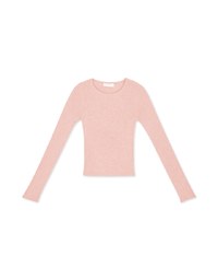 Round Neck Sheer Knit Top