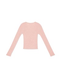 Round Neck Sheer Knit Top