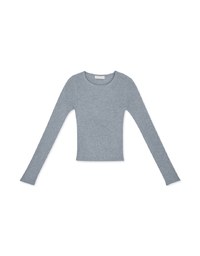 Round Neck Sheer Knit Top