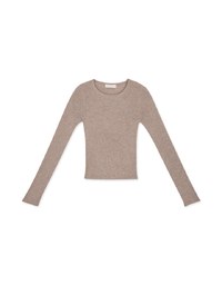 Round Neck Sheer Knit Top