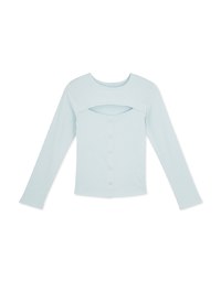 Sensual Front Hollow Buttoned Knit Top