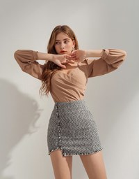 Minimal Chic Sweetheart Crossover Ruched Top