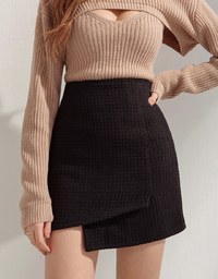 Casual Cooling Asymmetrical Woven A-Line Skirt