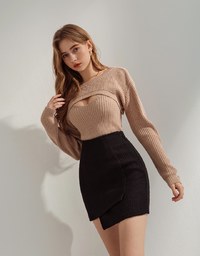 Casual Cooling Asymmetrical Woven A-Line Skirt
