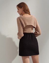 Casual Cooling Asymmetrical Woven A-Line Skirt
