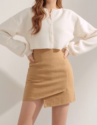 Casual Cooling Asymmetrical Woven A-Line Skirt