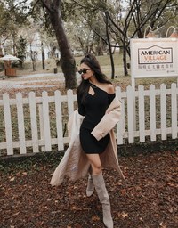 Avant-Garde Shoulder Hollow Knit Bodycon Dress
