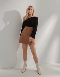 Stark Minimalism High Waisted Slimming Slit Skorts