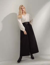 Minimalist Staple Pleated Suit Wide Pants