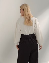 Minimalist Staple Pleated Suit Wide Pants