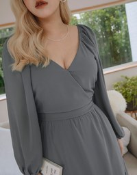 Classy Demure Splice Lace Sheer Maxi Dress