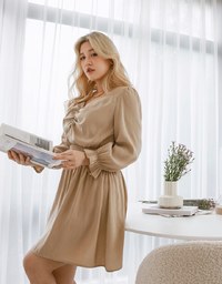 Sweet Sultry Front-Ruched Mini Dress