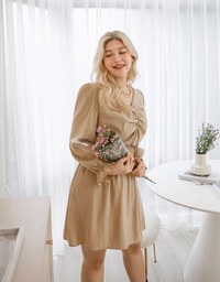 Sweet Sultry Front-Ruched Mini Dress
