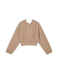Urban Chic Wrap Knit Crop Hoodie