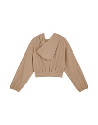 Urban Chic Wrap Knit Crop Hoodie
