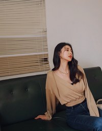 Urban Chic Wrap Knit Crop Hoodie