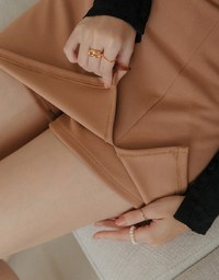 Stark Minimalism High Waisted Slimming Slit Skorts