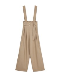 2Way High Waisted Pleated Wide Leg Pants (With Belt)