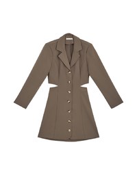 Modern Twist Hollow-Back Suit Mini Dress