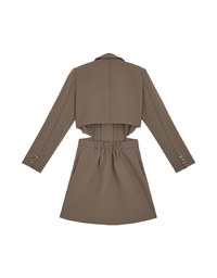 Modern Twist Hollow-Back Suit Mini Dress
