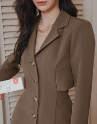 Modern Twist Hollow-Back Suit Mini Dress