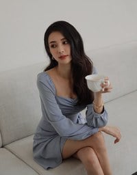 Soigné Sweetheart Side-Knot Mini Dress