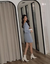 Soigné Sweetheart Side-Knot Mini Dress
