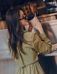 Cargo Style-Inspired Back-Hollow Mini Shirt Dress