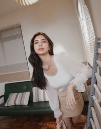 Basic Versatile Mesh Splice Knit Top
