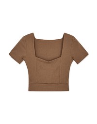 Sweetheart Neckline Minimalist Crop Top