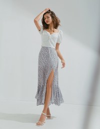 2WAY Finest Knot Puff Sleeve Crop Top
