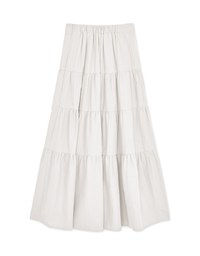 Boho-Chic Layered Splice Slit Maxi Skirt