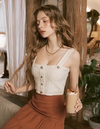 Boho-Chic Layered Splice Slit Maxi Skirt