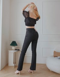Tall Girl- No Filter Snatched Waist Shape-Up Slimming Skinny-Fit Denim Jeans Boot Cut Pants 3.0