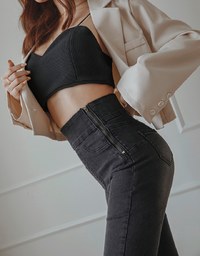 Regular Height- No Filter Snatched Waist Shape-Up Slimming Skinny-Fit Denim Jeans Pants 3.0