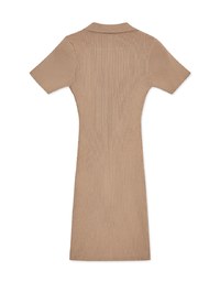 Finest Collar Buttoned Bodycon Knit Mini Dress