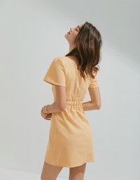 Sophisticated Sweetheart Ruched Hollow Mini Dress