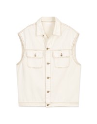 Très Chic Stitching Double Pocket Buttoned Vest